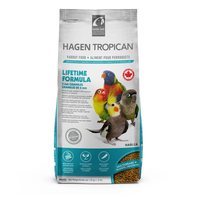 Tropican Lifetime Formula Granules for Cockatiels - 1.8 kg