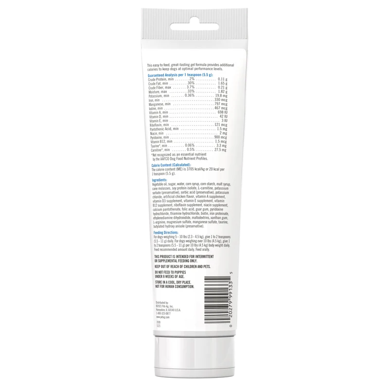 Supplément en Gel Hypercalorique pour Chiens