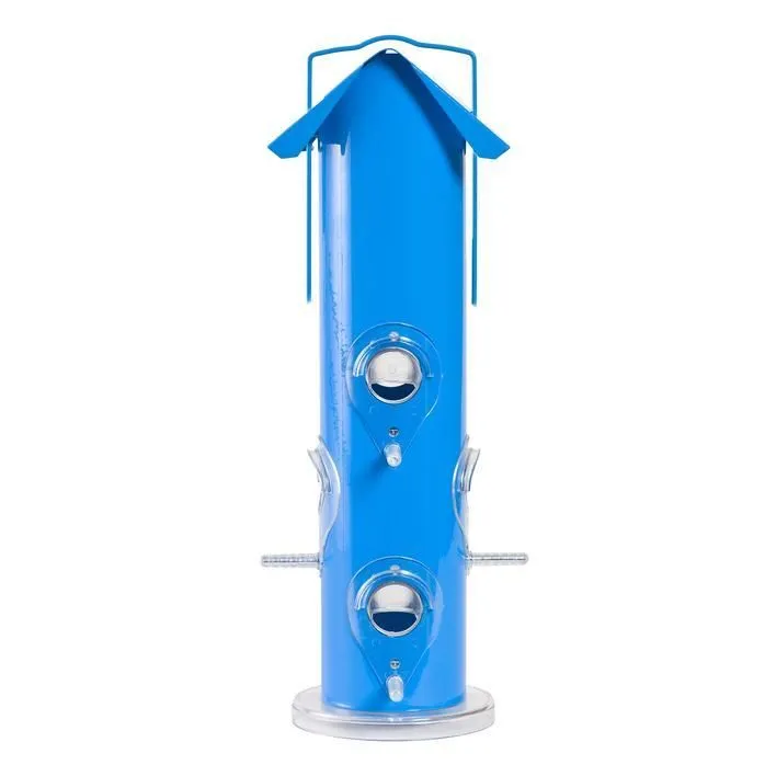 Mangeoire Silo en Métal Bleue Perky-Pet