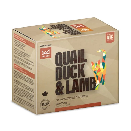 Big Country Raw - Crue - Fare Game - Canard, Caille et Agneau - Chat