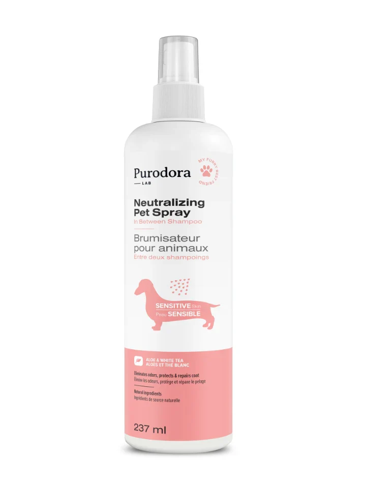 Purodora - Brumisateur neutralisant d'odeur - Peau sensible - 250ml - Chat et Chien