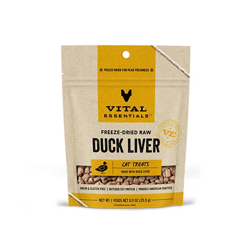 Vital essential - Gâterie - Lyophilisées - Foie de Canard - 0,9oz - Chat