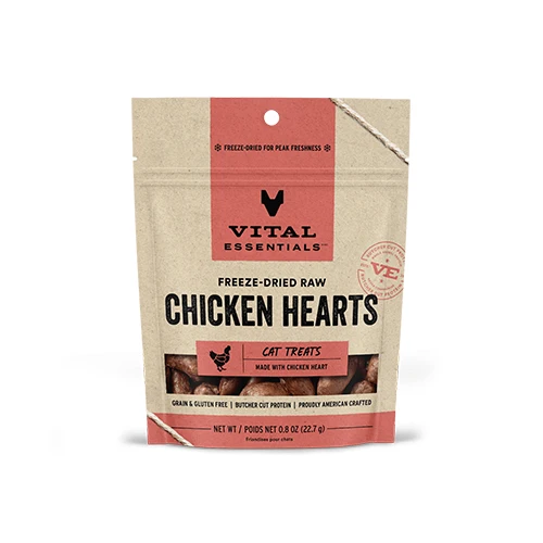 Vital essential - Gâterie - Lyophilisées - Cœur de poulet - 0,8oz - Chat