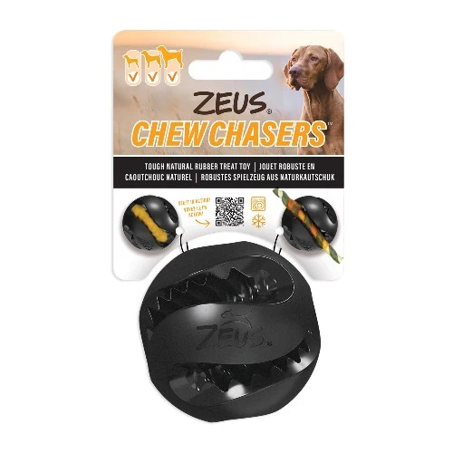 Zeus jouet Chewchasers en caoutchouc pour gâterie - Balle - Noir