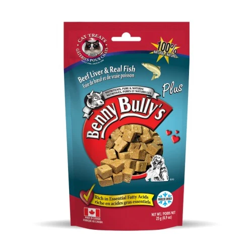 Benny Bully's Gâteries pour chat - Foie boeuf & poisson - 25 gr