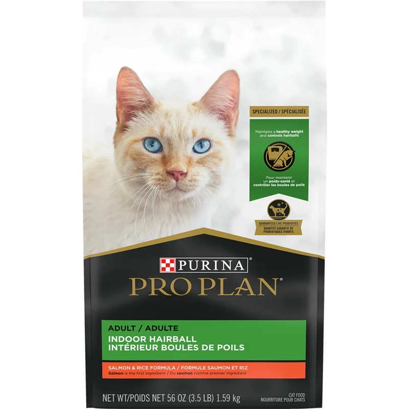 Purina - Pro Plan - Chat D'intérieur - Boules de Poils - Saumon et Riz - 7lb