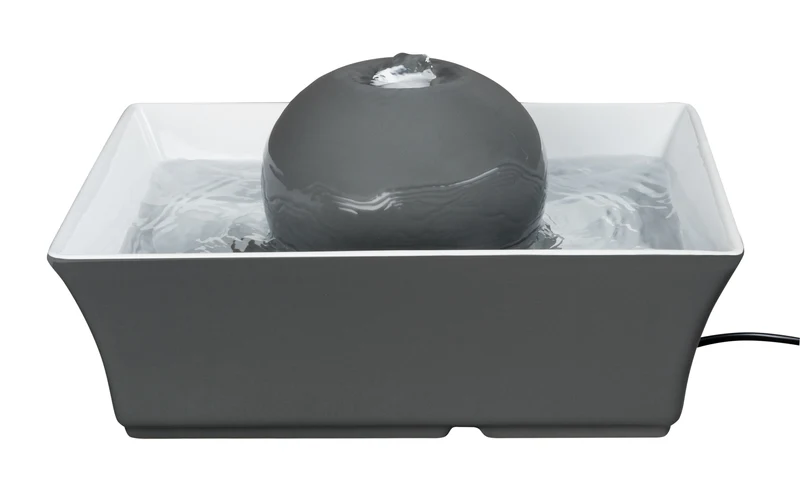 Drinkwell - Fontaine en céramique pour animaux de compagnie Stoneware Seascape grise