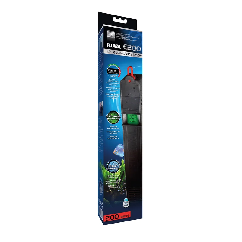 Fluval E200 Advanced Electronic Heater - 250 L (65 US gal) - 200 W