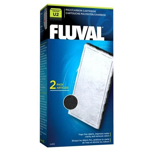 Fluval Poly-Carb Cartridge for U2 Underwater Filter - 2 Pack