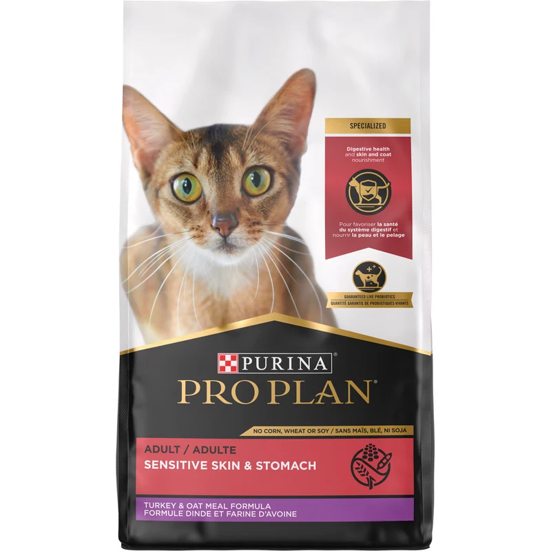 Nourriture Peaux et Estomacs Sensibles à la Dinde & Avoine pour Chats Adultes