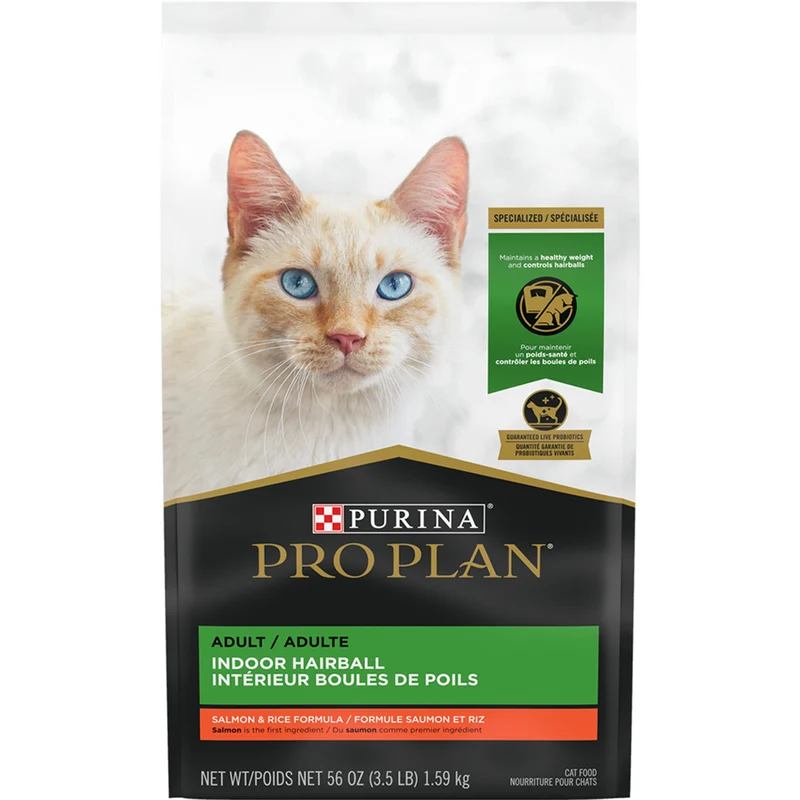 Nourriture Boules de Poils au Saumon & Riz pour Chats Adultes d'Intérieur