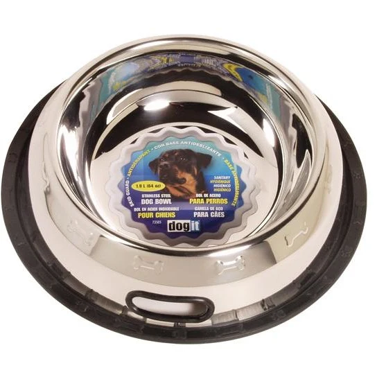 Dogit Stainless Steel Non-Spill Dog Dish, extra large, 1.9L