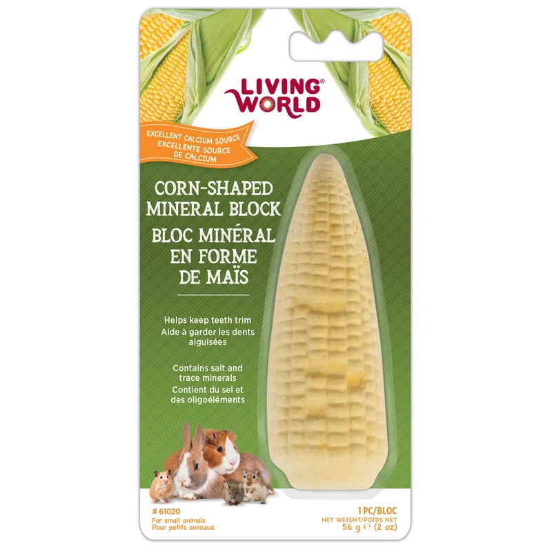 Living World Small Animal Mineral Stone, Corn Shape, 55 g (2 oz)