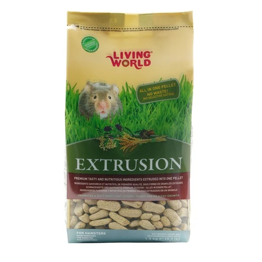 Living World Extrusion Diet for Hamsters, 1.5 kg (3.3 lbs)
