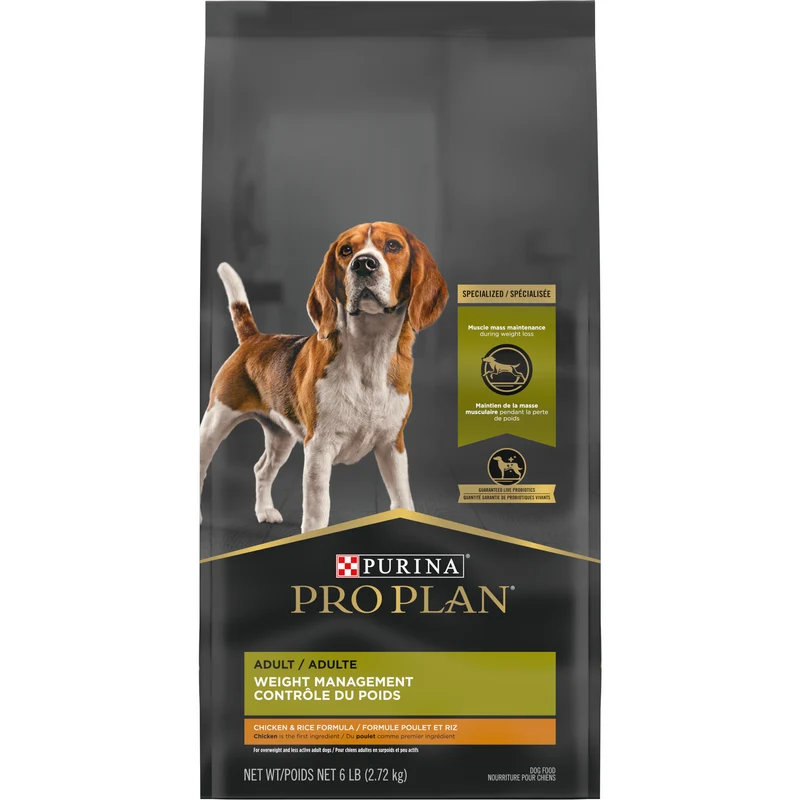 Nourriture Contrôle du Poids au Poulet & Riz pour Chiens Adultes Toutes Races