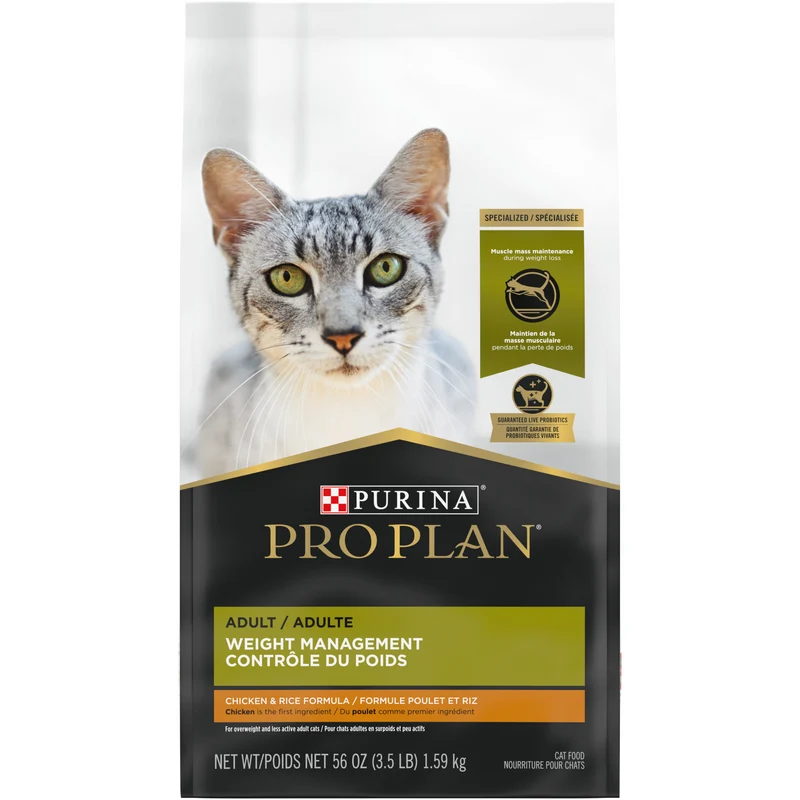 Nourriture Contrôle du Poids au Poulet & Riz pour Chats Adultes