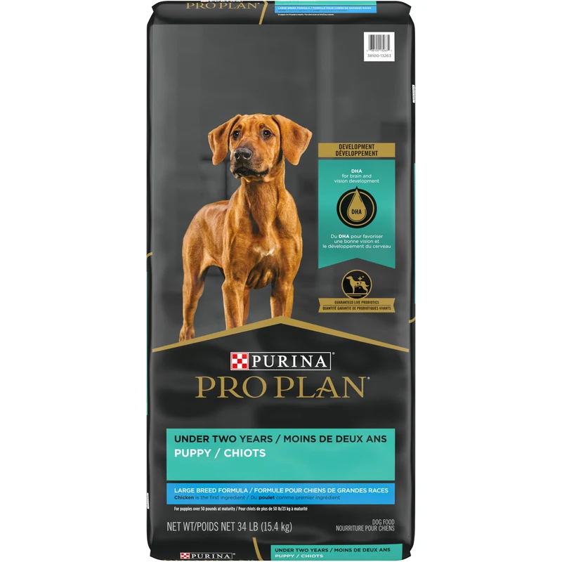Nourriture au Poulet & Riz pour Chiots de Grandes Races