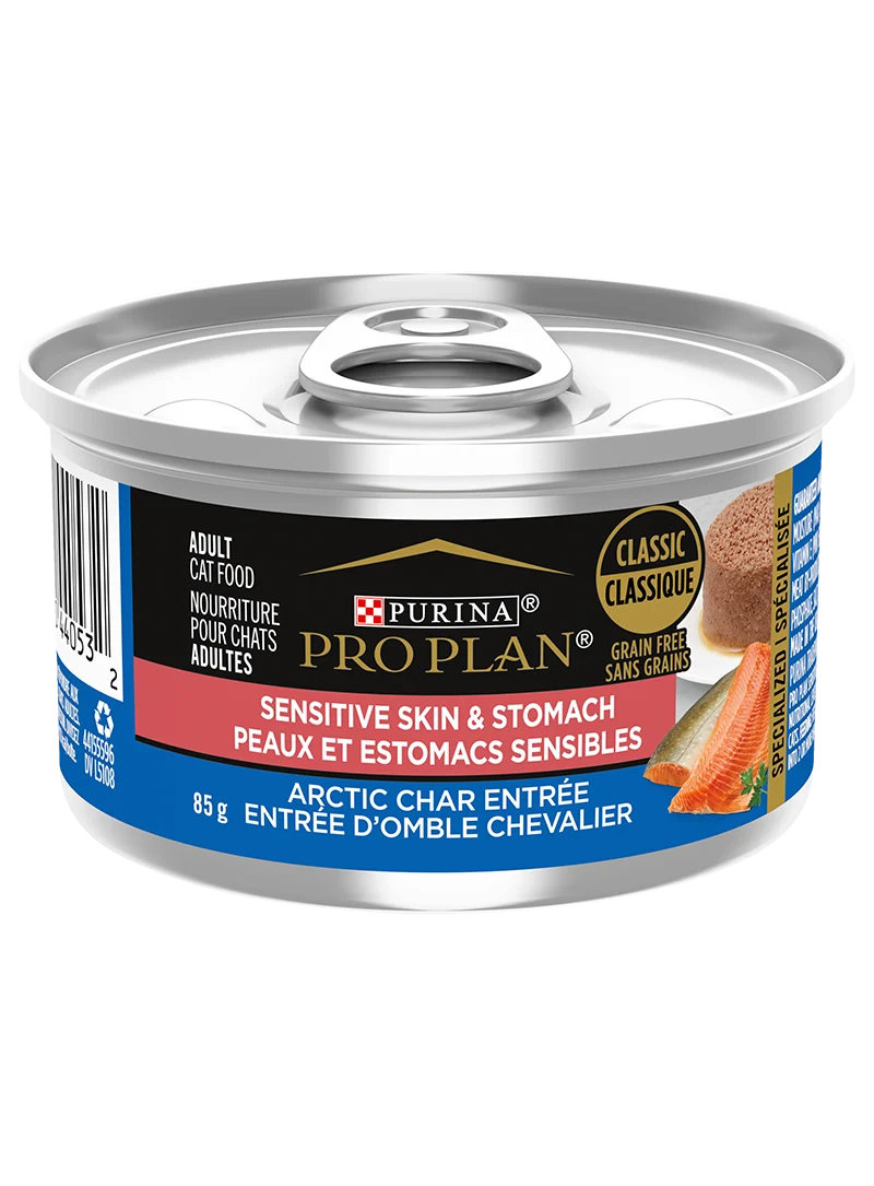 Purina - Pro Plan - Chat - Conserve Spécialisé - Peaux et Estomacs Sensible - Entrée D'omble Chevalier, 85g