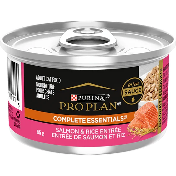 Purina - Pro Plan - Chat - Conserve - Complète Essentielle - Entrée de Saumon et Riz en Sauce - 85g