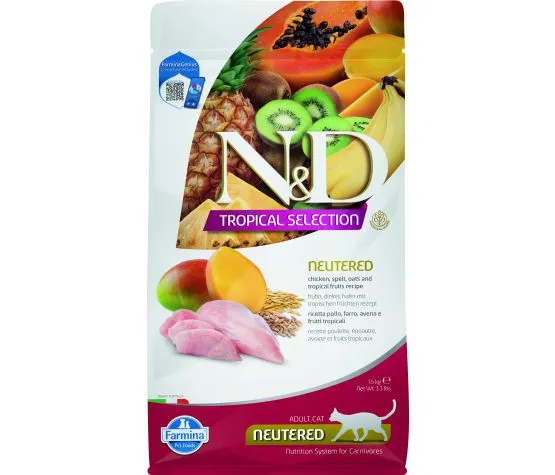 Farmina - N&D - Chat - Tropical Selection - Adulte Stérilisé - Poulet - 3.3lb