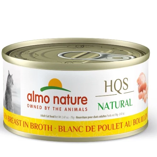 Almo Nature HQS Natural chat - Blanc de poulet au bouillon