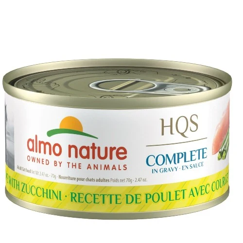 Almo Nature HQS Complete Chat - Poulet et courgette en sauce 70 gr