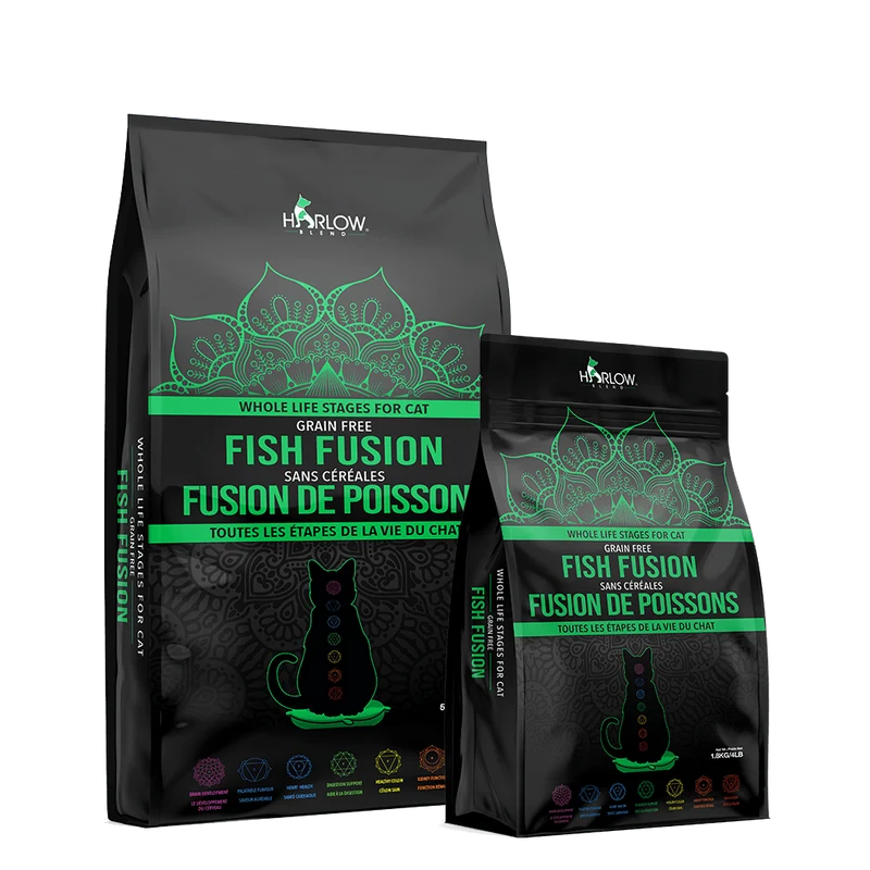 HARLOW BLEND 12 lbs - FUSION DE POISSON SANS CÉRÉALES PALEO LINE - FORMULE POUR CHAT