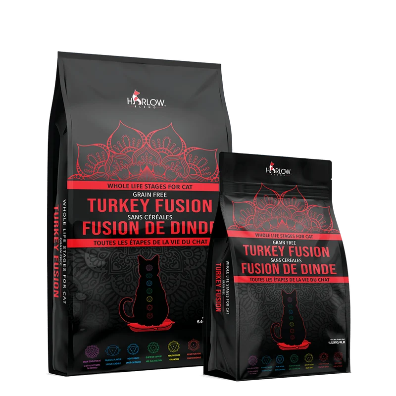 HARLOW BLEND 12 lbs - FUSION DE DINDE SANS CÉRÉALES PALEO LINE - FORMULE POUR CHAT