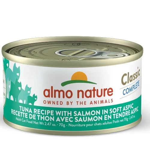 Almo Classic Complete Chat - Thon avec saumon en tendre aspic 70 gr