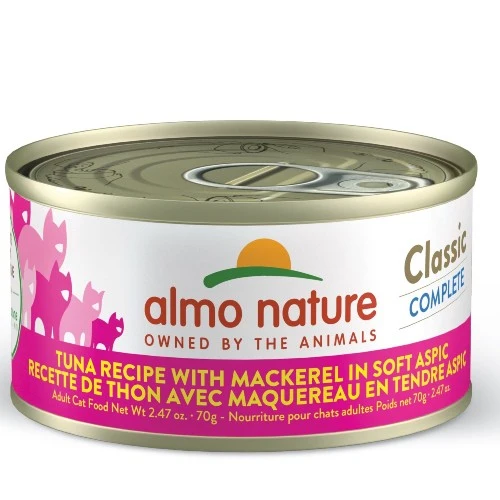 Almo Classic Complete Chat - Thon avec maquereau en tendre aspic 70 gr
