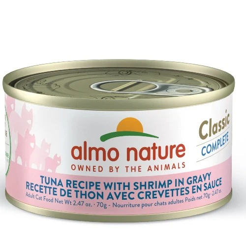 Almo Classic Complete Chat - Thon avec crevettes en sauce 70 gr