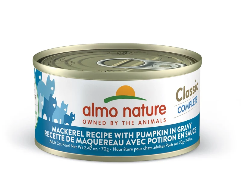 Almo Nature - Conserve Chat - Classic Complete - Maquereau avec potiron en sauce - 70gr