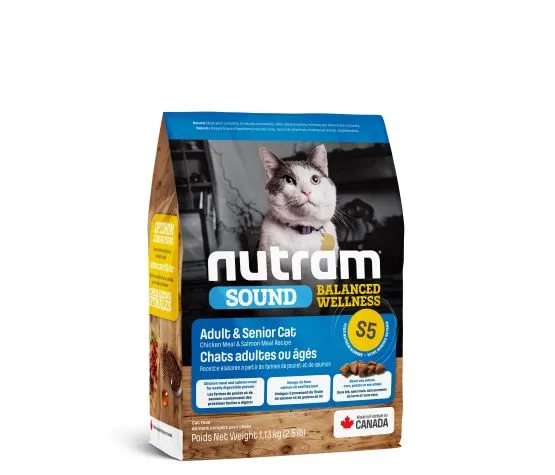 Nutram - Sound - S5 - Sénior - Poulet et Saumon - Chat