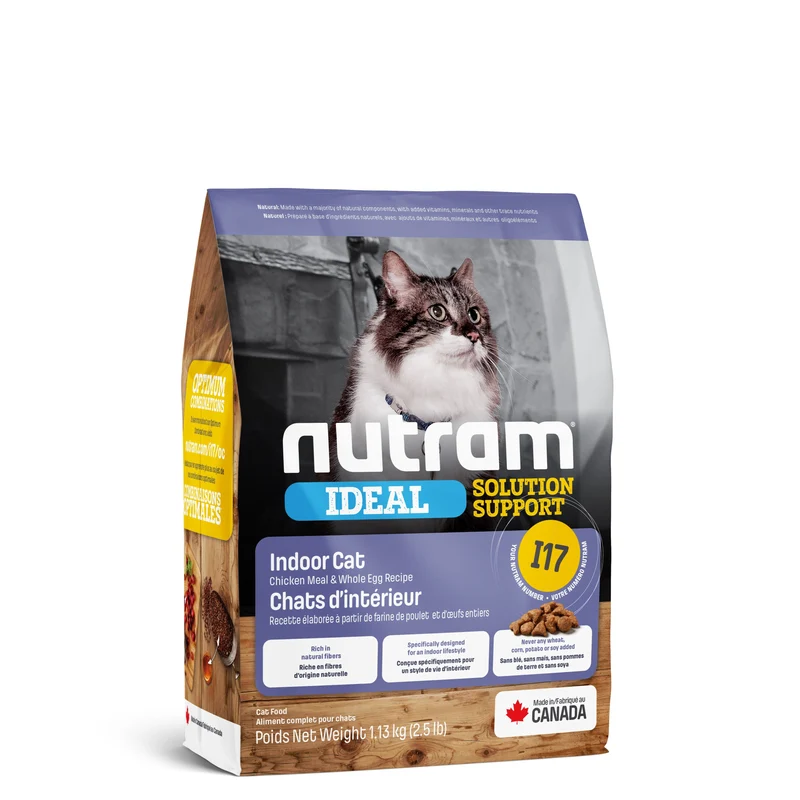 Nutram - Ideal - I17 - Chat Intérieur - Poulet et Oeuf Entier - Chat