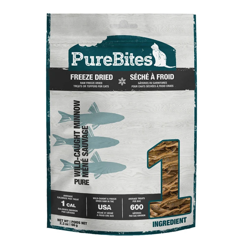 PureBites - Gâteries Séchées à Froid - Méné Sauvage - Chat