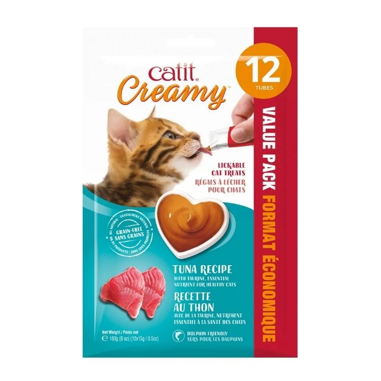 Catit - Creamy - Régals au thon - Paquet de 12 - Chat