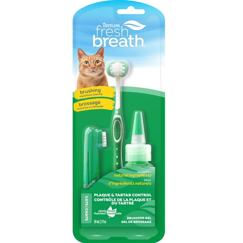 TROPICLEAN Fresh Breath Kit Dentaire Chat 2oz
