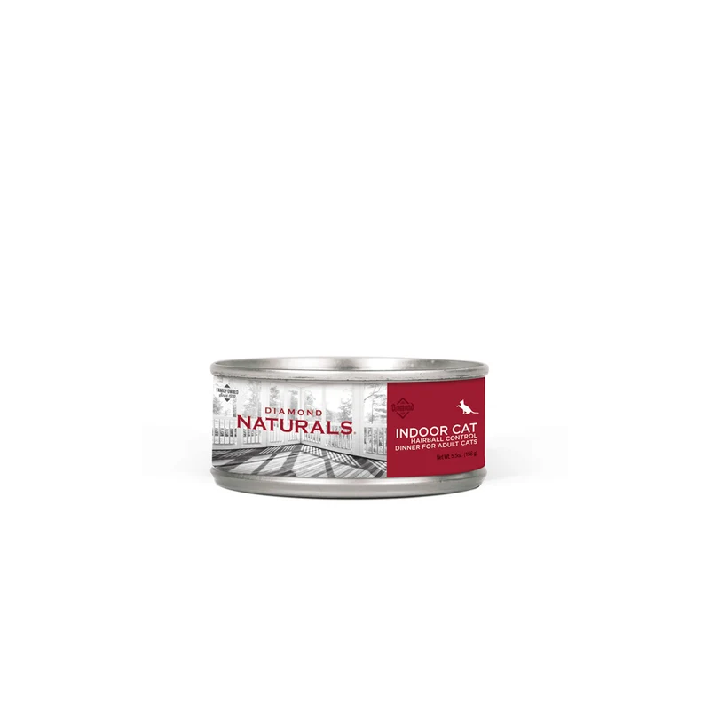 Diamond Naturals - Chat d'Intérieur Adulte Contrôle des Boules de Poils Pâté de Poulet - Nourriture Humide pour Chats
