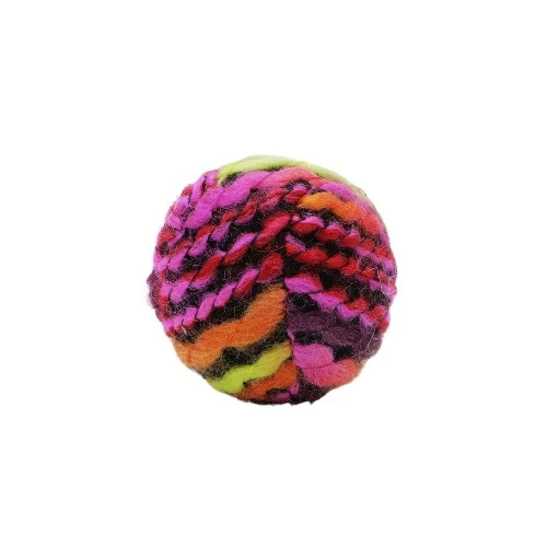Bud'z Jouet pour chat avec herbe à chat - Balle en laine - Multicolore