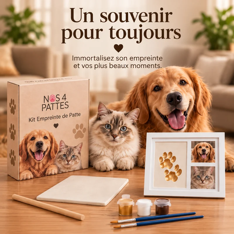 Cadre souvenir chien & chat – immortalisez son empreinte pour toujours