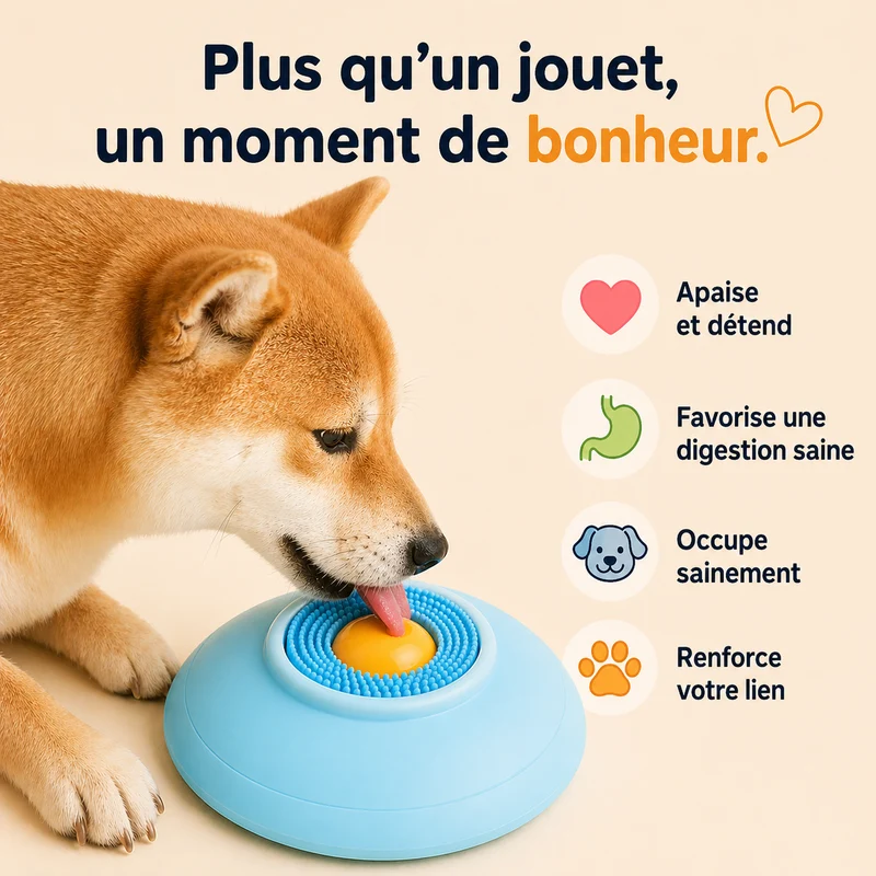 Boule à lécher pour chien – Anti-stress & stimulation mentale