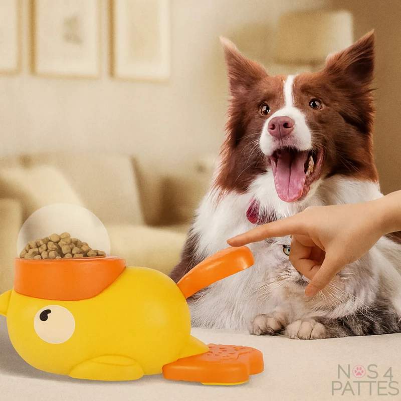 Jouet distributeur de croquettes pour chien & chat – alimentation ludique