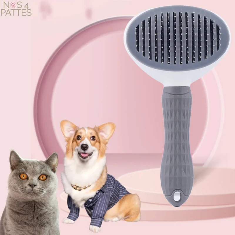 Brosse de toilettage anti-nœuds pour chien & chat – Démêlage facile et sans douleur