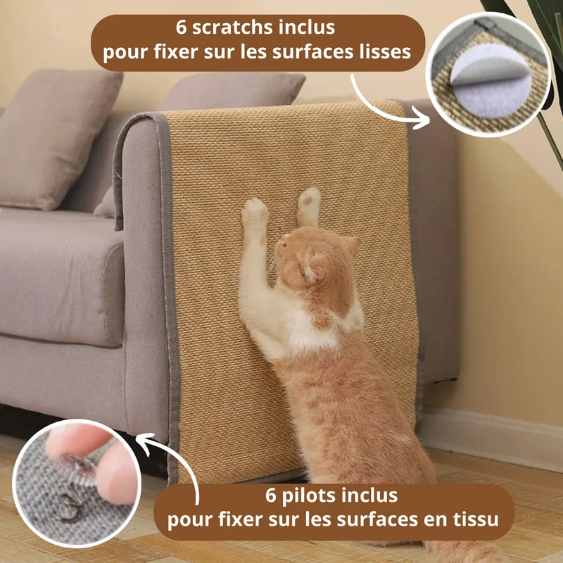 Griffoir mural en bambou pour chat – Protège vos meubles & ultra résistant