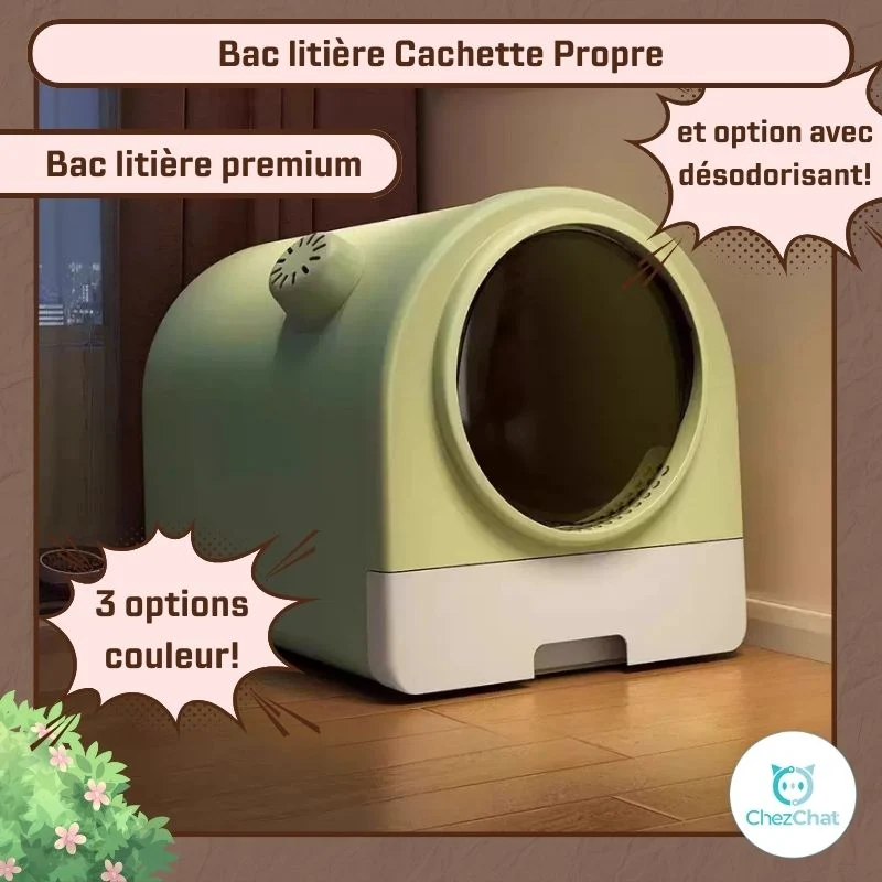 Bac à litière pour chat - Cachette Propre