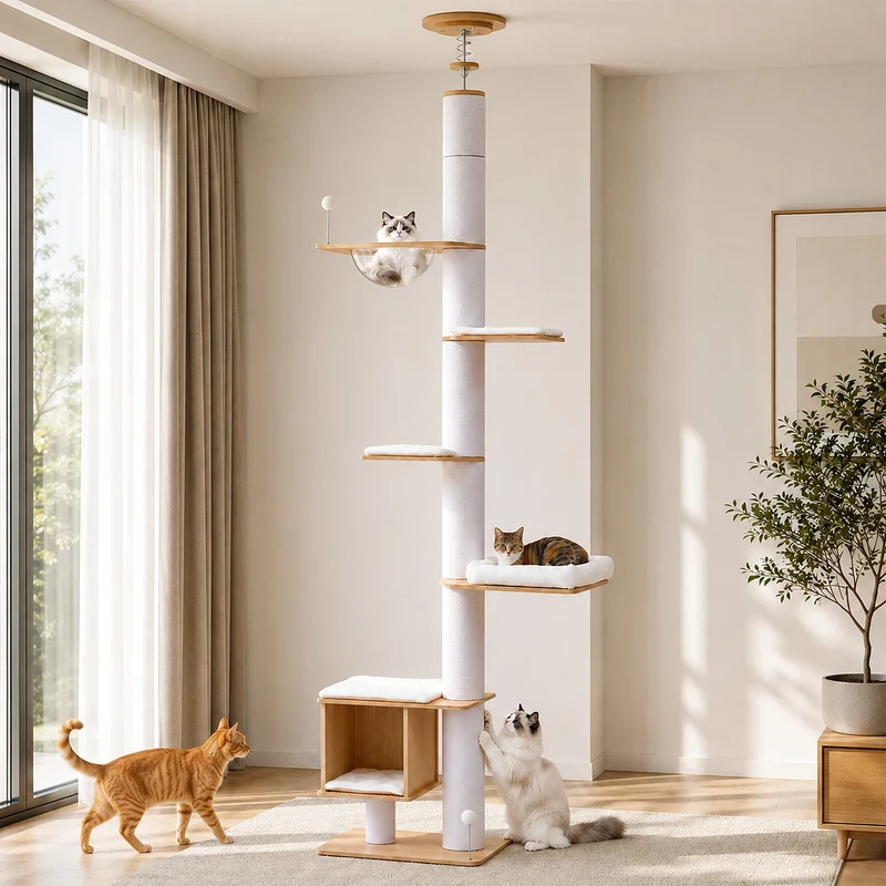 Arbre à chat plafond scandinave - Majestik