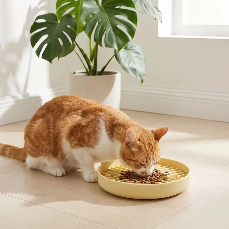 Gamelle anti glouton chat en siliconne - SlowFood