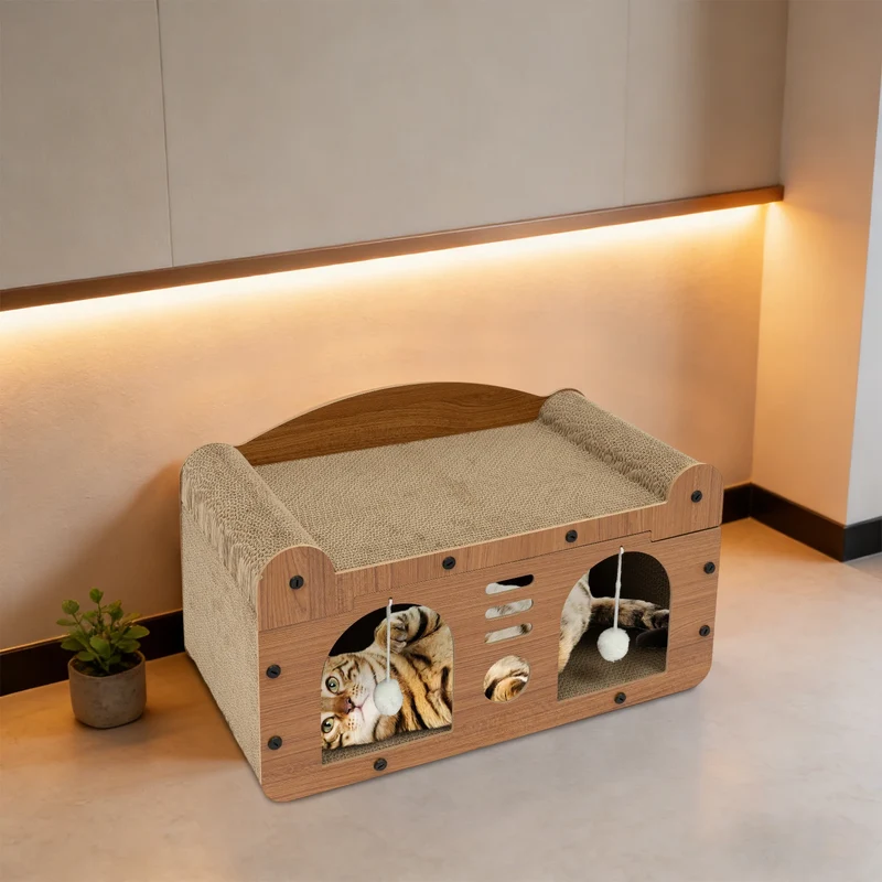 Griffoir en carton pour chat - ScratchHome