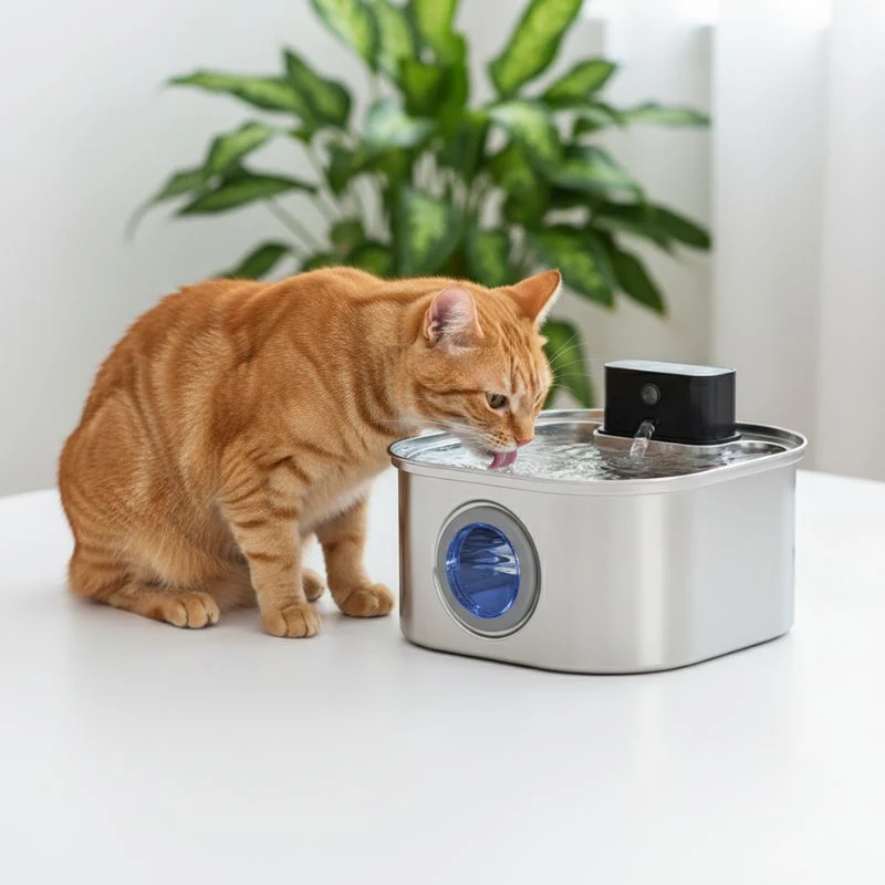 Fontaine à eau pour chat sans fil - liberté sans prise - Hydrina™
