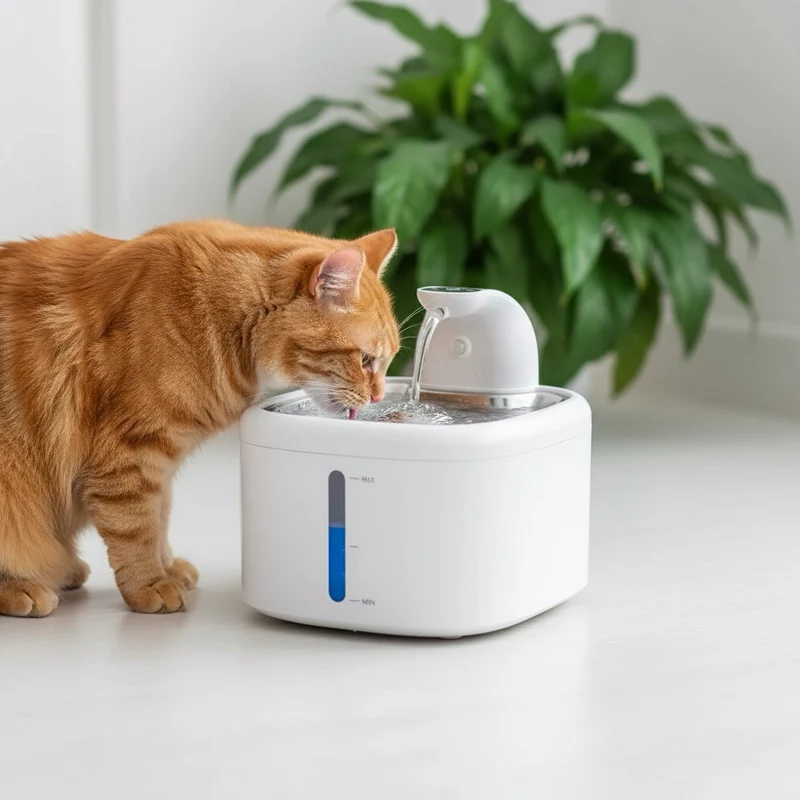 Fontaine à eau chat sans fil silencieuse - InoxFlow